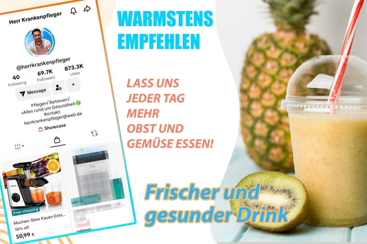 Premium Slow Juicer im Test: TikTok-Star Herr Krankenpfleger überzeugt von unserer Saftqualität
