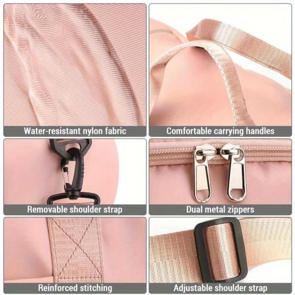 Heyork Reisetasche Reisetasche Weekender Sporttasche mit Schuhfach Wasserdicht für Damen